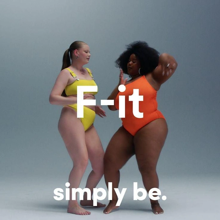 Plus-Size Fashion creative ad: Fitness pun with body-positive campaign