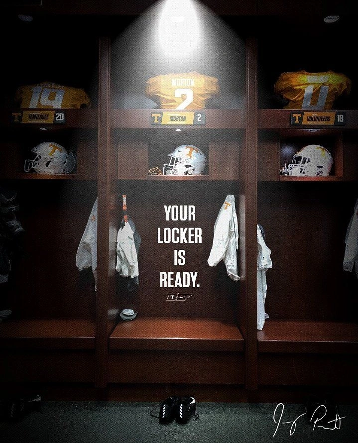 Helmets & Riding Gear creative ad: Locker-room display creates product narrative