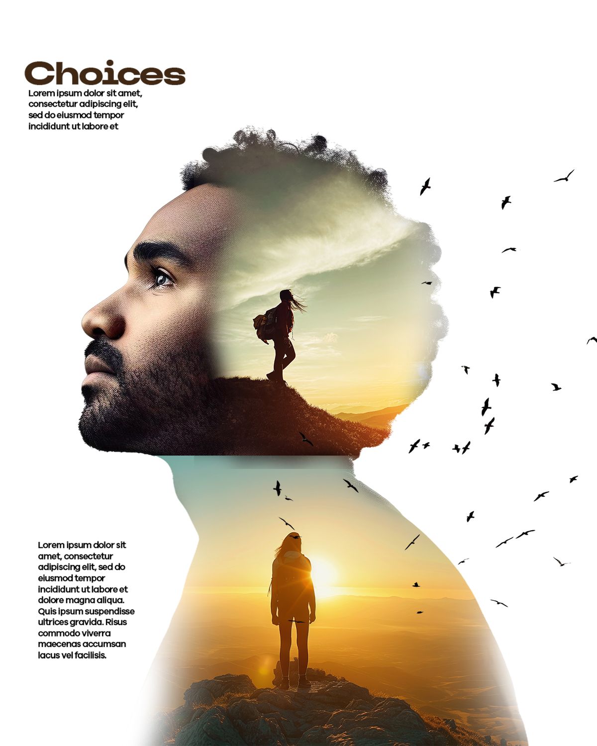 Instagram post: Double exposure frames a life journey