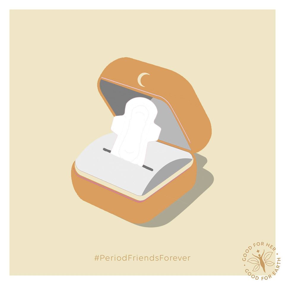 Instagram post: Period product reimagined as friendship keepsake