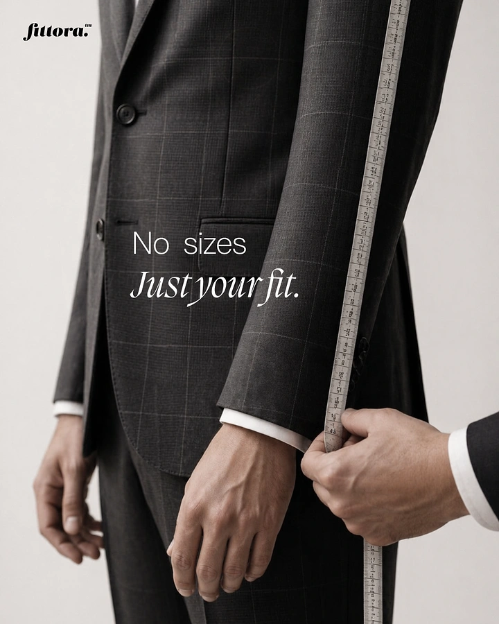 Tailors & Alterations creative ad: Tape measure with 'No sizes, just your fit'