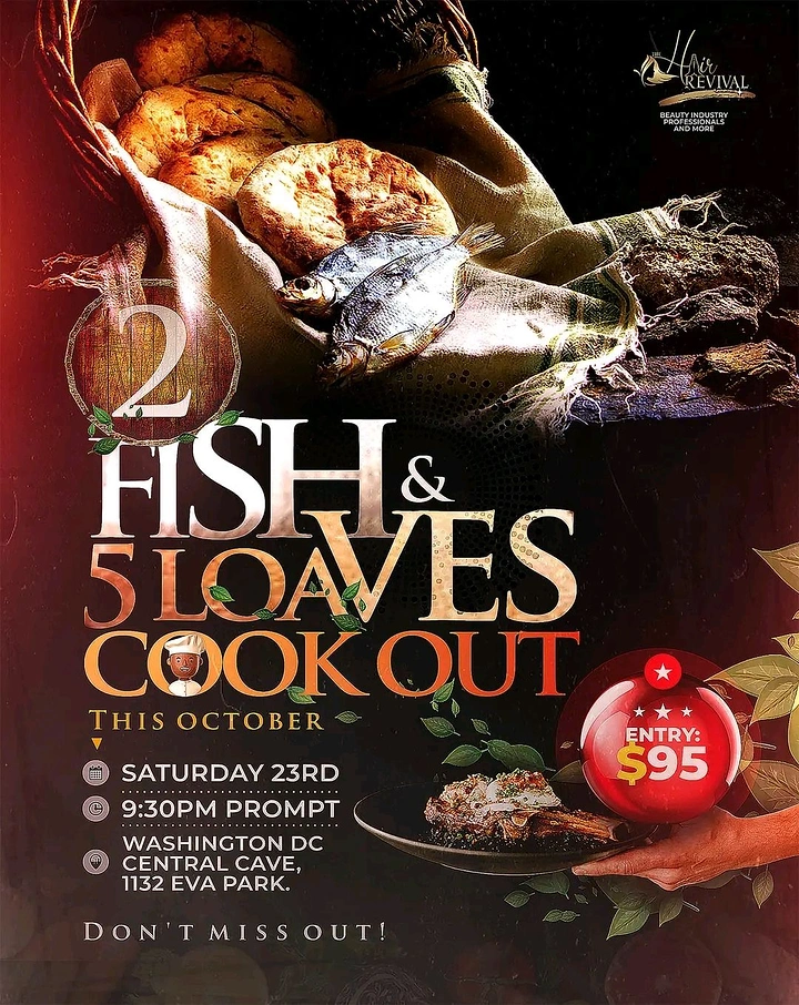 Seafood Restaurants creative ad: Fish-and-loaves pun drives rustic feast concept