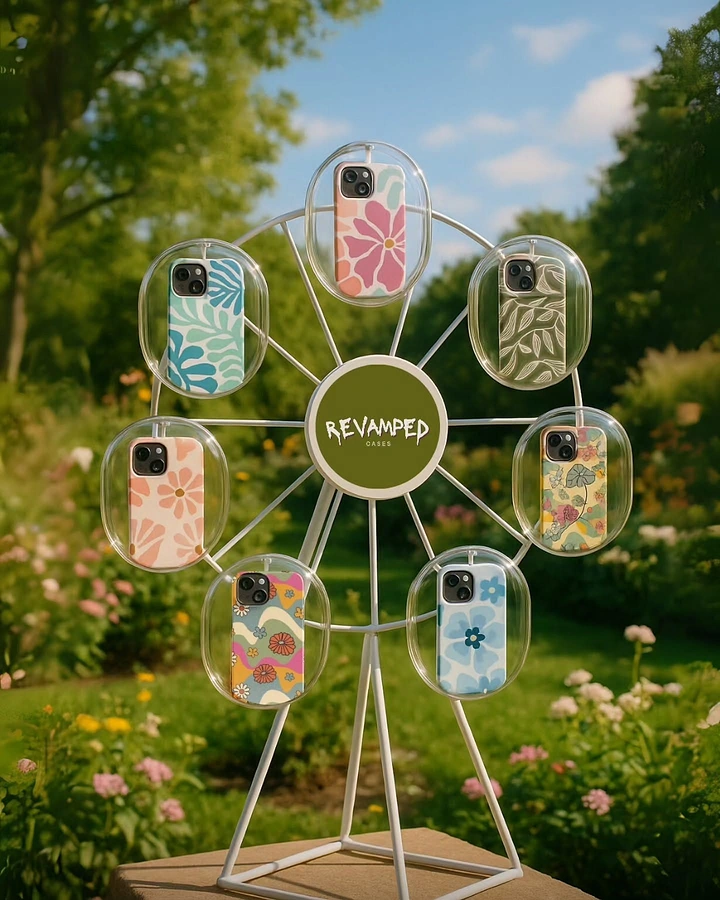 Phone Cases & Mobile Accessories creative ad: Phone cases transformed into Ferris wheel