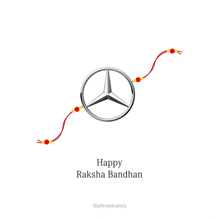 Raksha Bandhan creative ad: Mercedes logo turned into a rakhi
