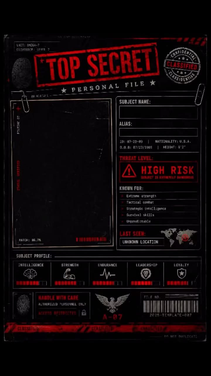 Story: Personal-file dossier campaign treatment