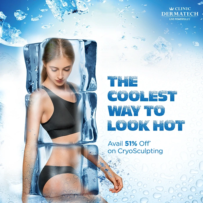 Weight Loss Clinics creative ad: Ice visual reinforces coolest headline