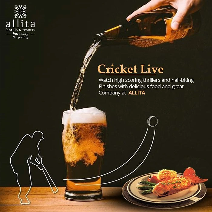 Bars & Pubs creative ad: Beer pour tied to cricket event