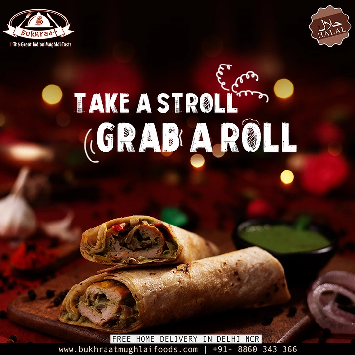 Arabic & Middle Eastern Restaurants creative ad: Stroll-and-roll copy creates memorable pun
