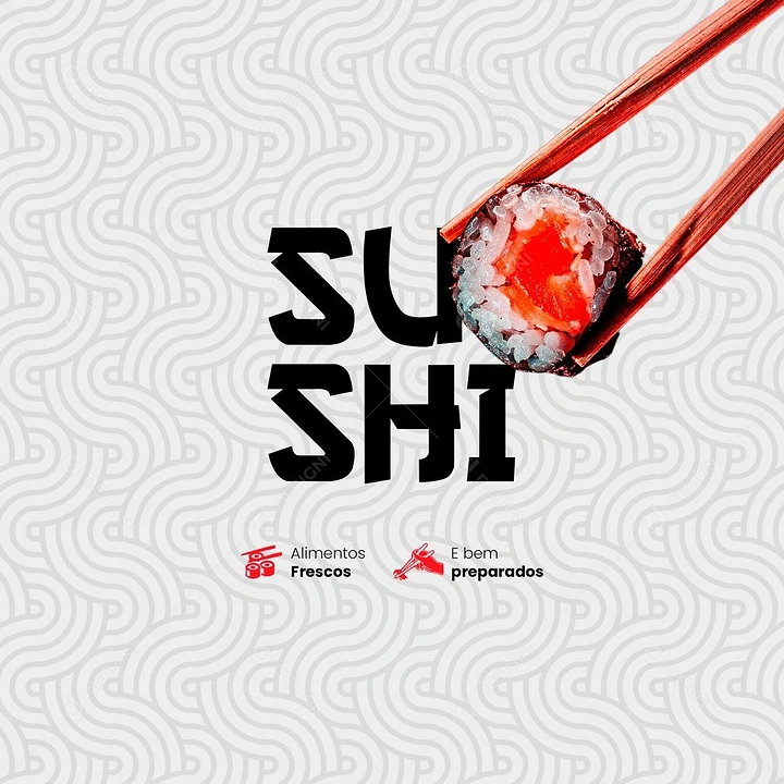 Sushi & Japanese Restaurants creative ad: Chopsticks cleverly integrated into typography