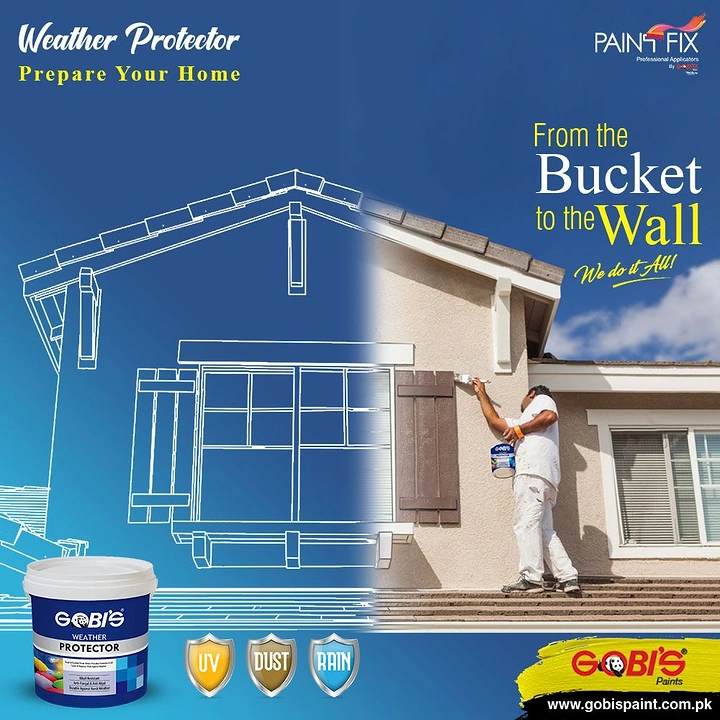 House Painters creative ad: Sketch-to-painted house split reveal