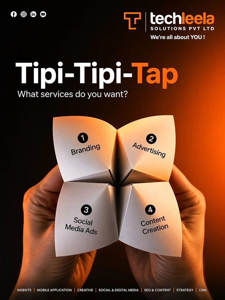 Agency creative ad: Paper fortune teller as service picker