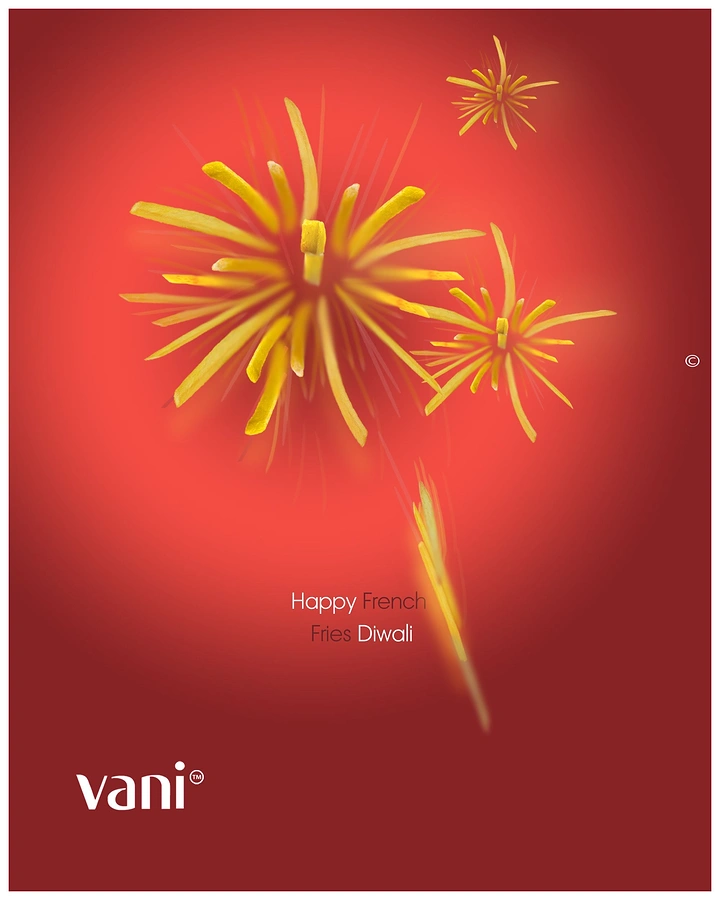 Diwali creative ad: French fries as fireworks, witty pun