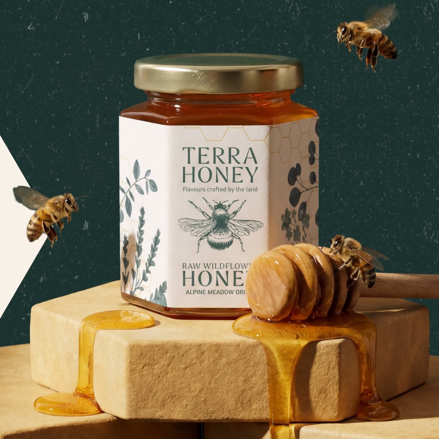 Instagram post: Honeycomb becomes a bold brand emblem, slide 6