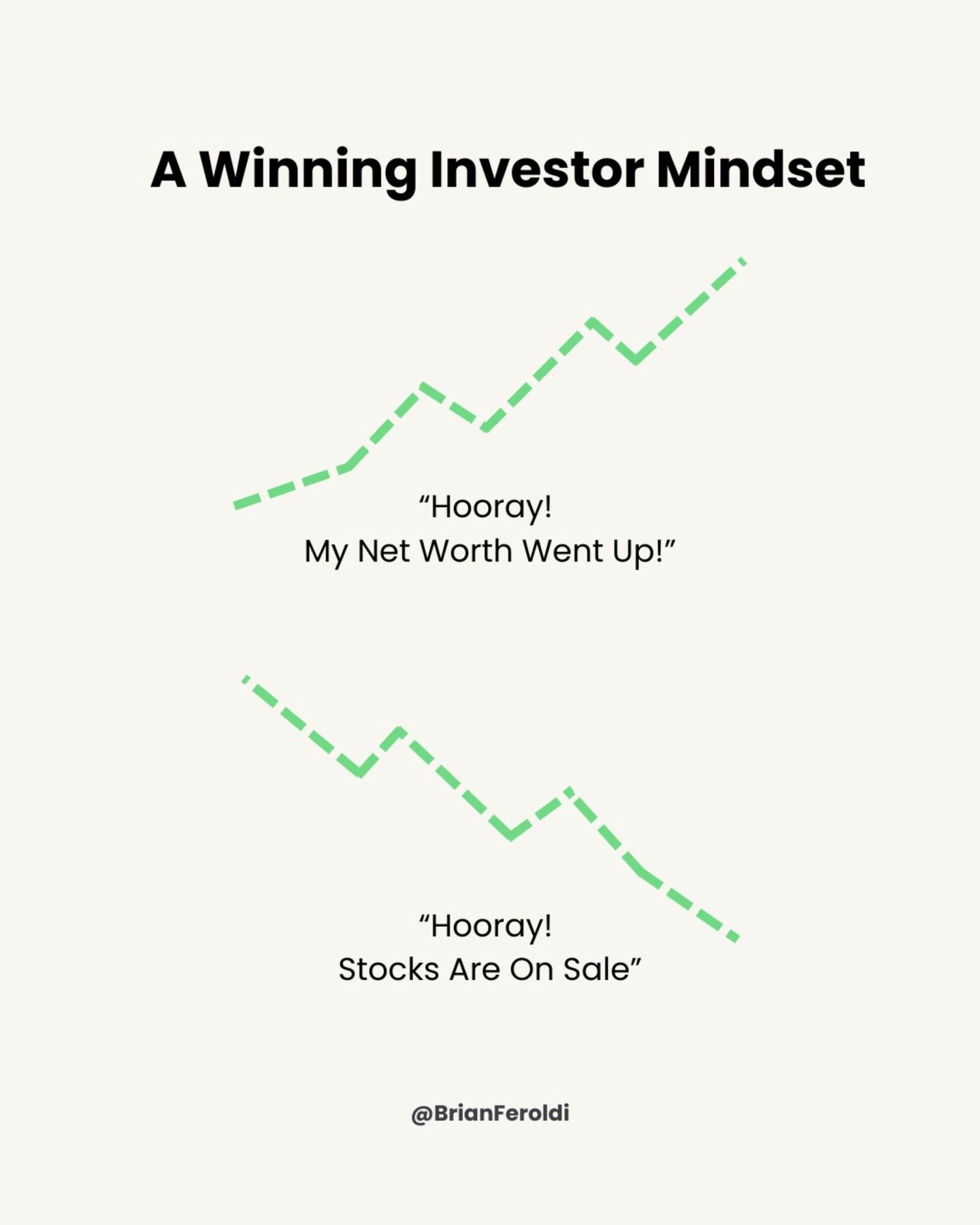 Instagram post: Up and down both 'Hooray' mindset