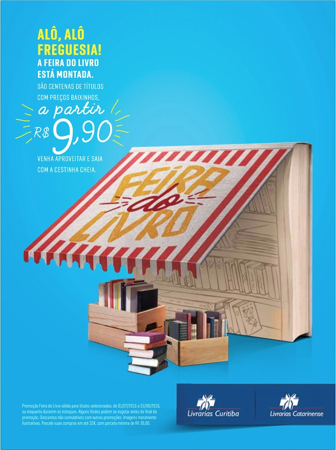 Bookstores creative ad: Giant book turned into fair stall