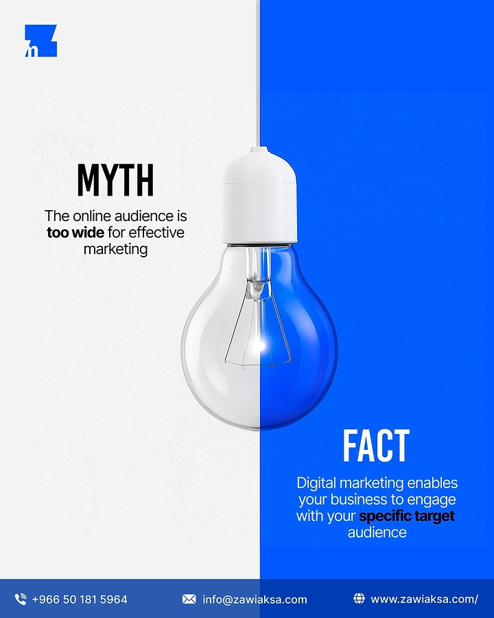Agency creative ad: Half-blue bulb splits myth from fact