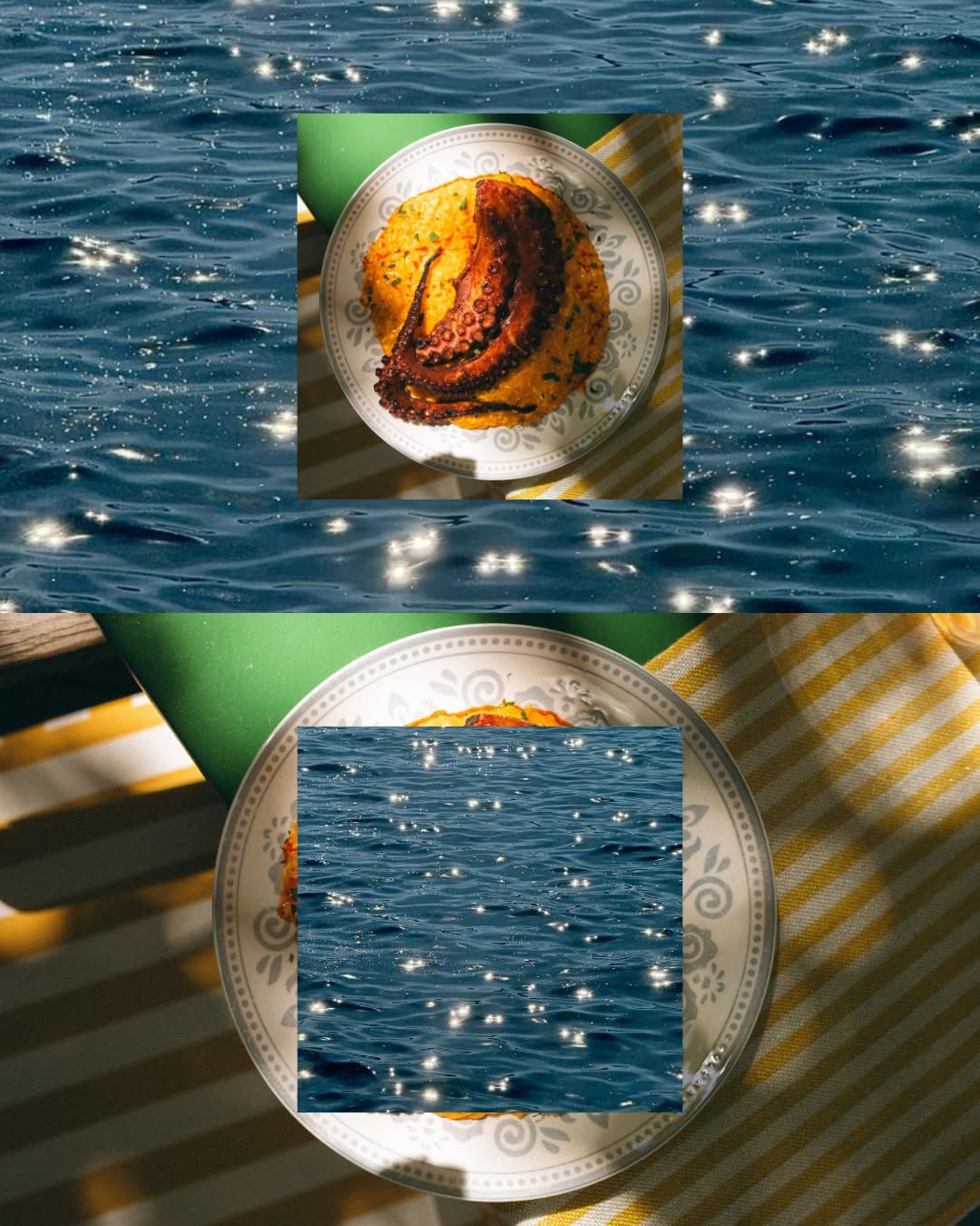 Instagram post: Ocean water fills the dish, slide 1
