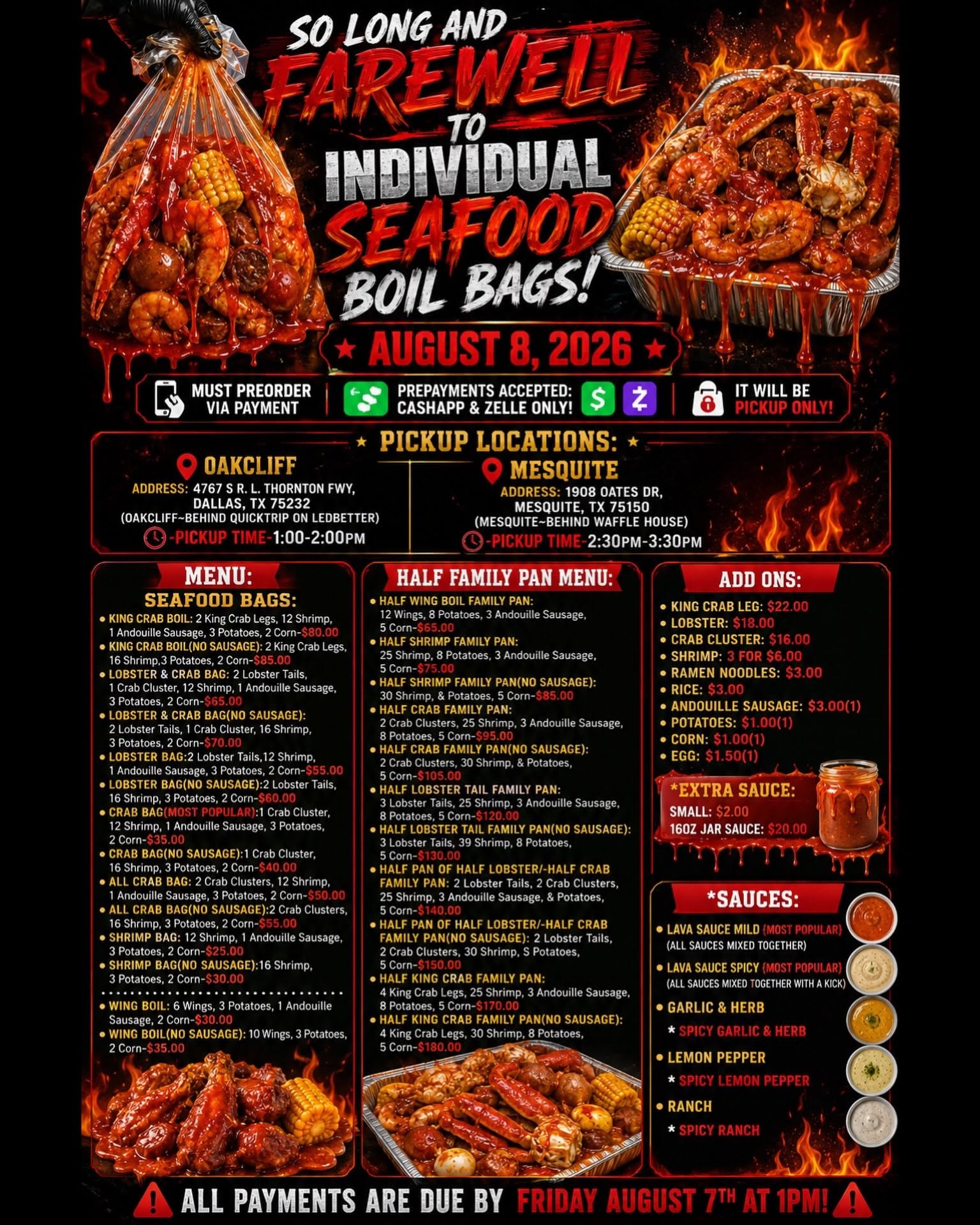 Instagram post: Farewell concept tied to menu change