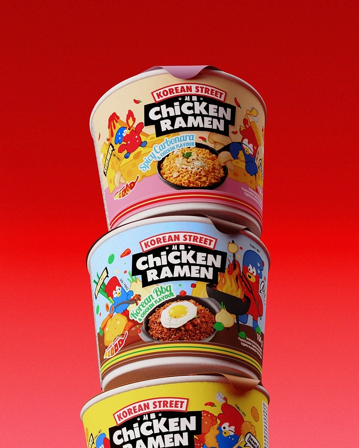 Instant Noodles & Pasta Brands creative ad: Premium packaging and product presentation