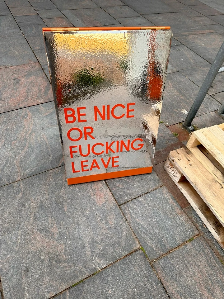 Signage & Sign Makers creative ad: Witty confrontational copy on street sign