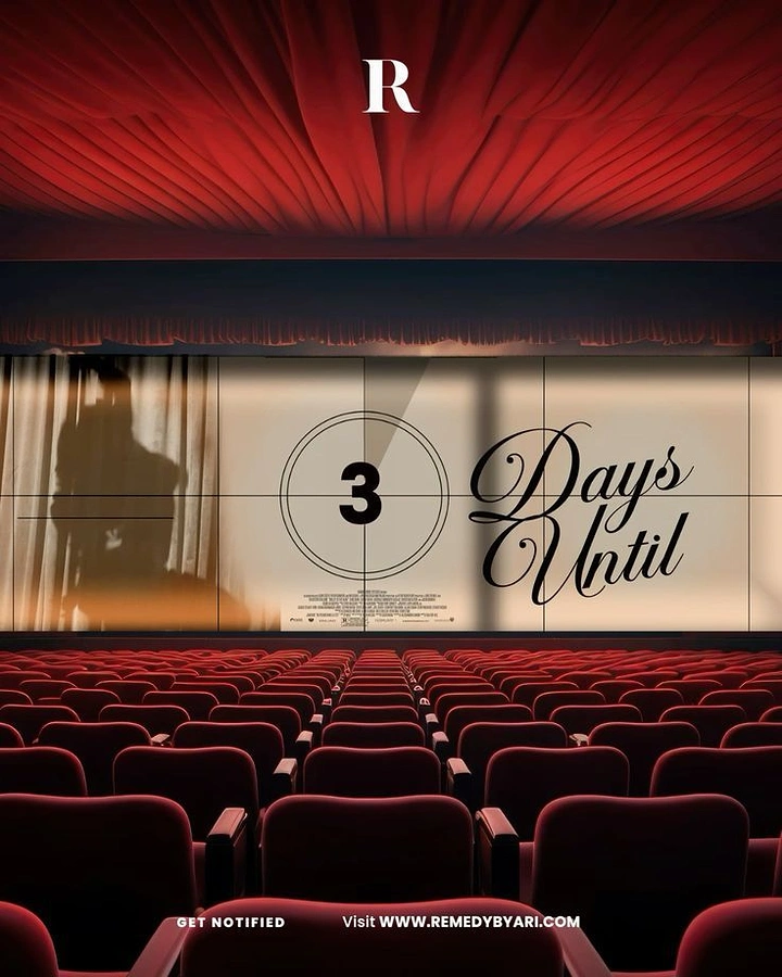 Cinemas & Movie Theatres creative ad: Film countdown leader as days-until