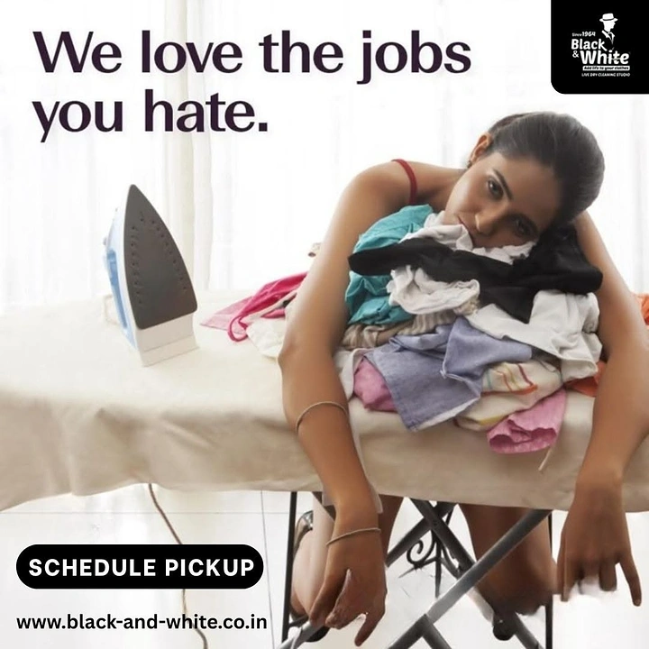 Laundry & Dry Cleaning creative ad: Witty 'We love the jobs you hate'