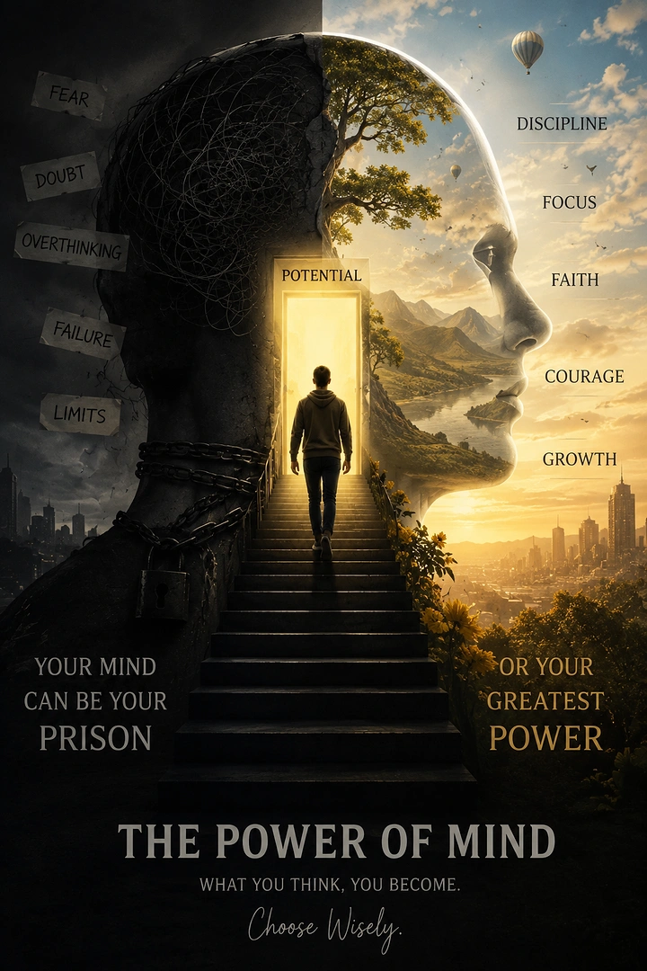 Life & Business Coaches creative ad: Mind as prison becomes compelling landscape
