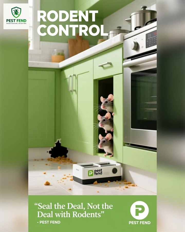 Pest Control creative ad: Stacked mice in cabinet, 'Seal the Deal' pun