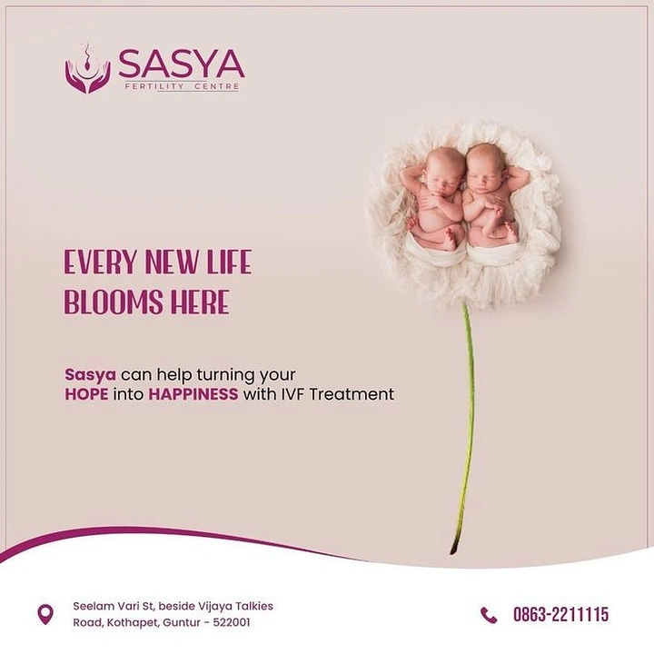 IVF & Fertility Clinics creative ad: Babies nestled in dandelion flower bloom