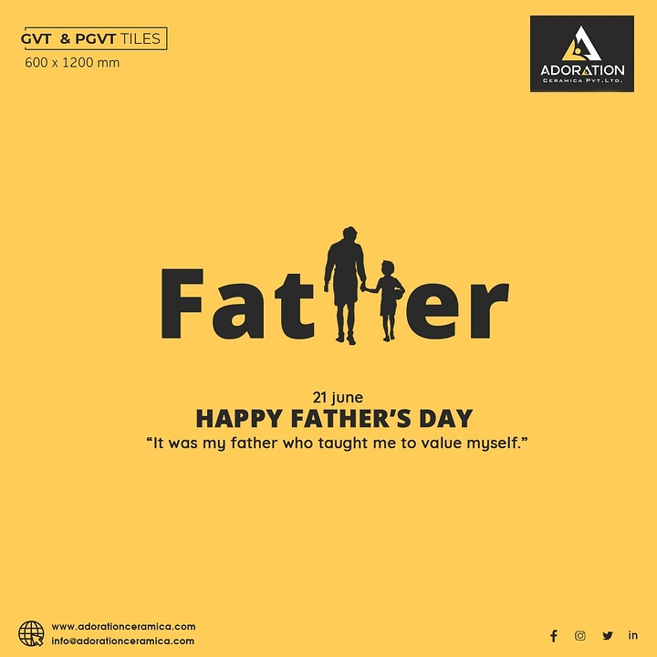 Father's Day creative ad: Father-and-son silhouette replacing the H in 'Father'