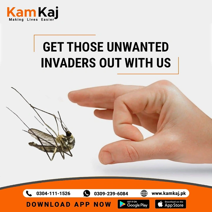 Pest Control creative ad: Finger flicking mosquito away, clean