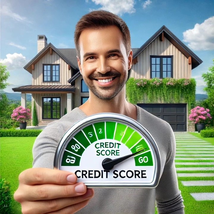 Credit Repair & Credit Score Services creative ad: Credit score gauge as hero prop