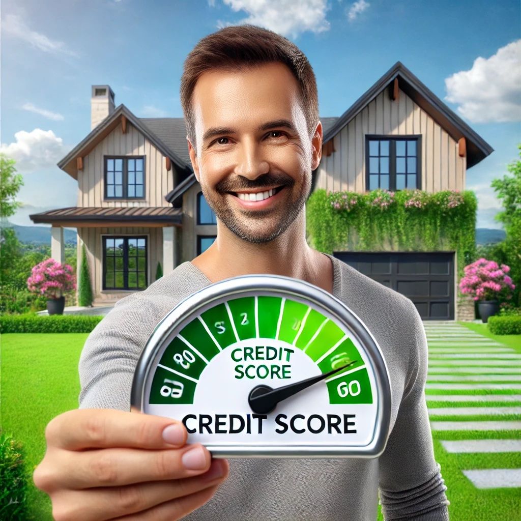 Instagram post: Credit score gauge as hero prop