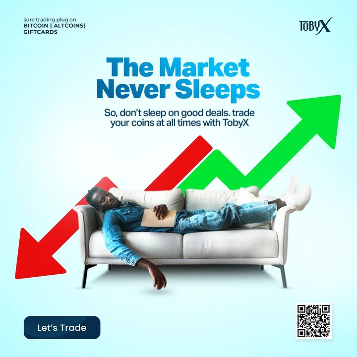 Stock Brokers & Investing creative ad: Man sleeping: market never sleeps