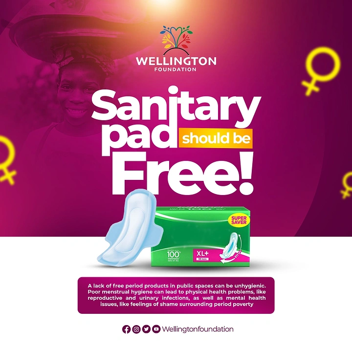 Period Care & Feminine Hygiene creative ad: Bold advocacy message with striking type