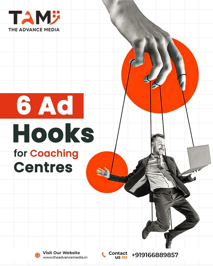 Life & Business Coaches creative ad: Marionette metaphor makes ad hooks memorable