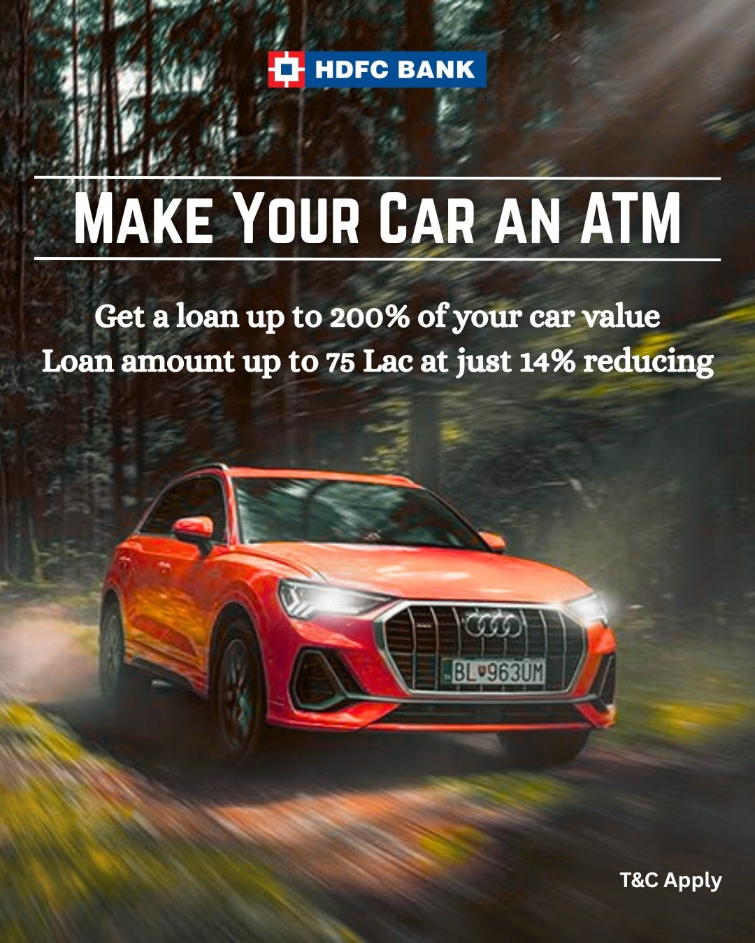 Instagram post: Car transformed into an ATM metaphor