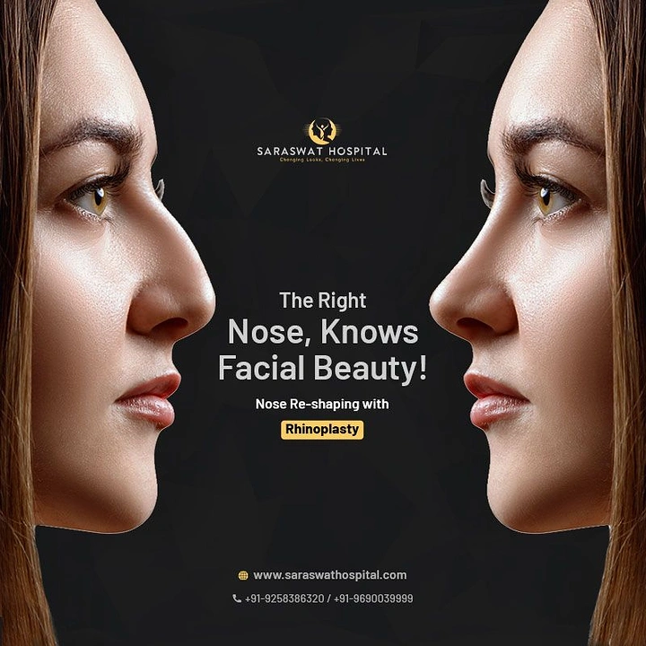 Plastic Surgery Clinics creative ad: Mirrored profiles create nose-focused visual pun