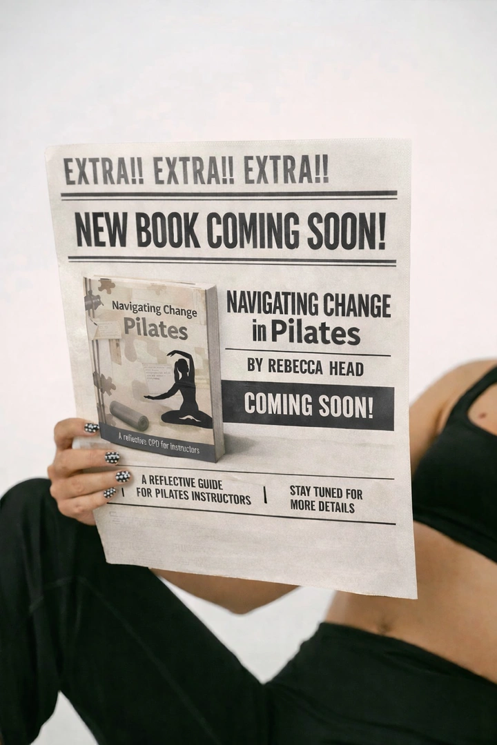 Pilates Studios creative ad: Newspaper device promotes Pilates publication