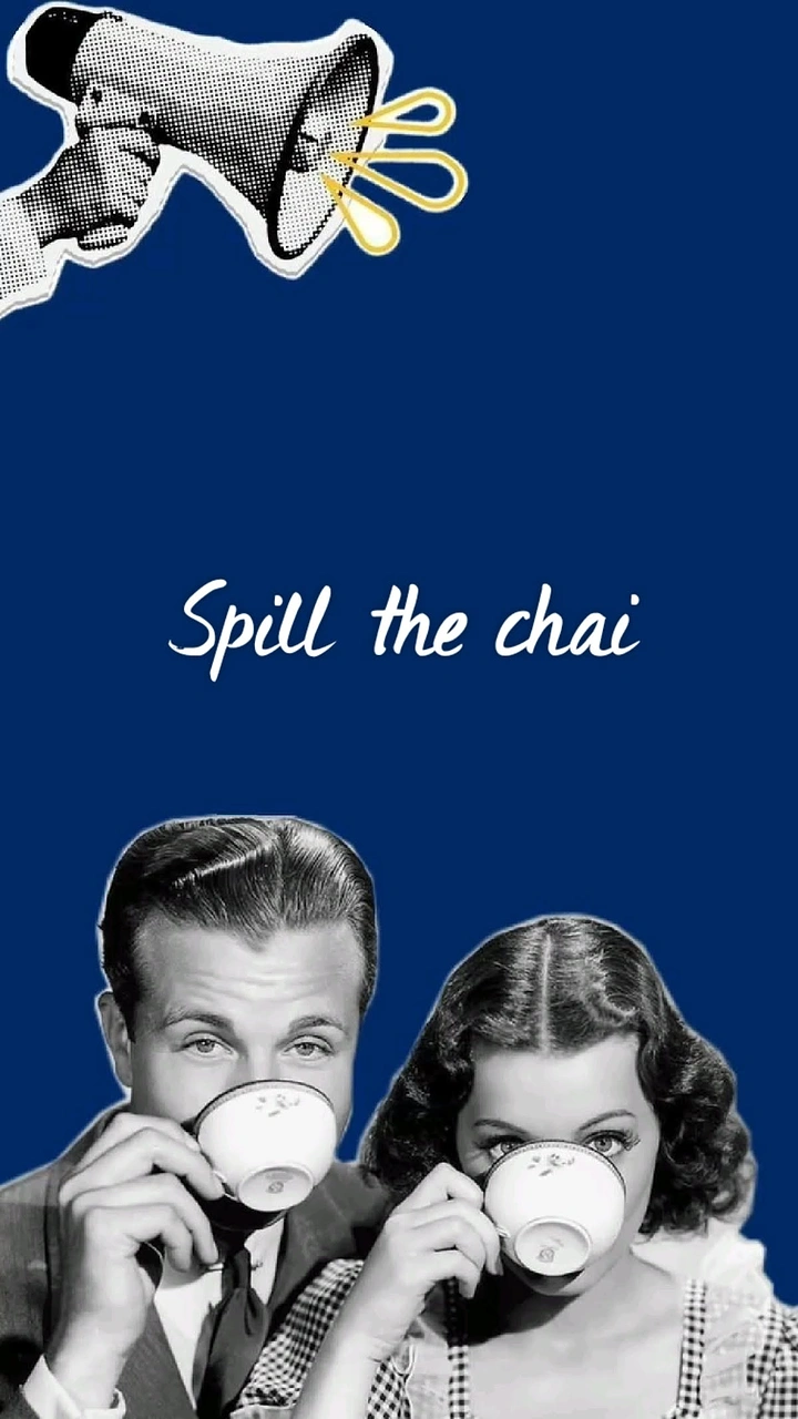 Tea & Chai Brands creative ad: 'Spill the chai' retro collage pun
