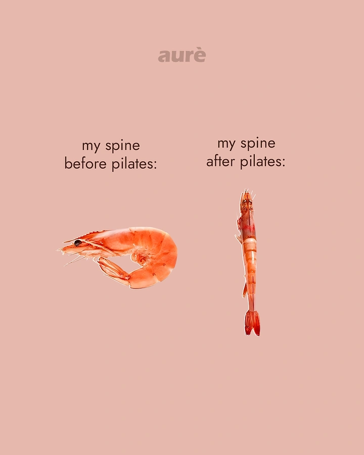 Pilates Studios creative ad: Shrimp-to-spine visual metaphor is memorable