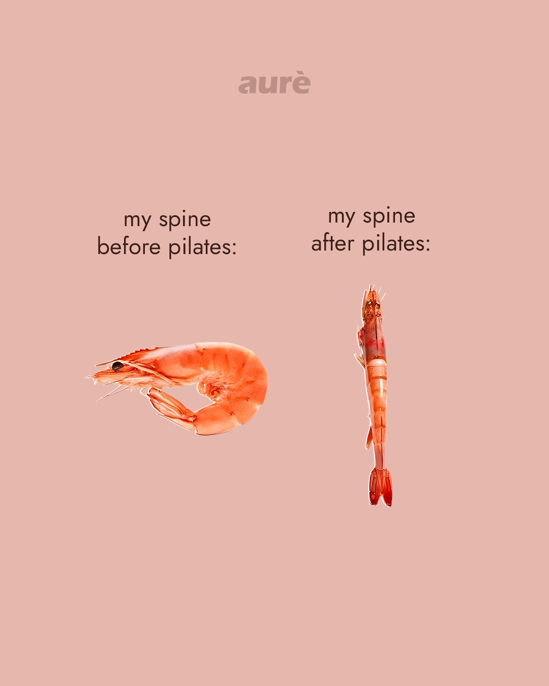 Instagram post: Shrimp-to-spine visual metaphor is memorable