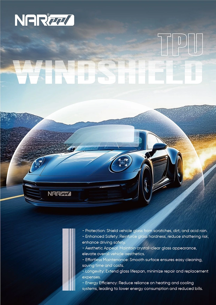 Window Tinting & Car Wraps creative ad: Windshield protection visualized as force field