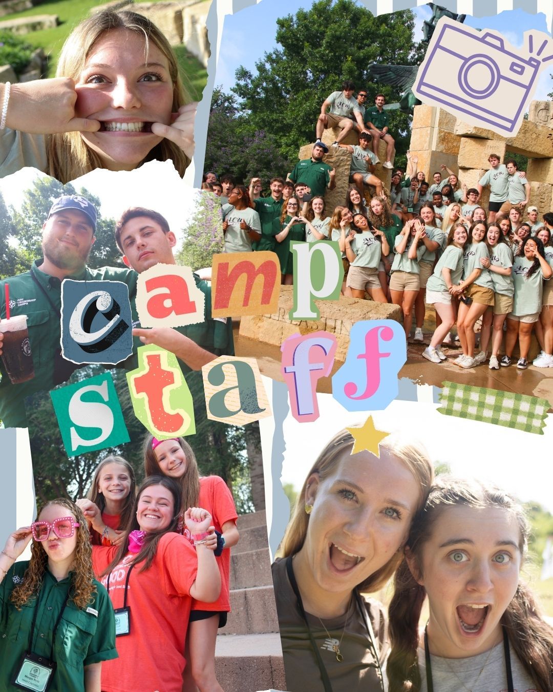 Instagram post: Cutout letter collage turns staff into artwork