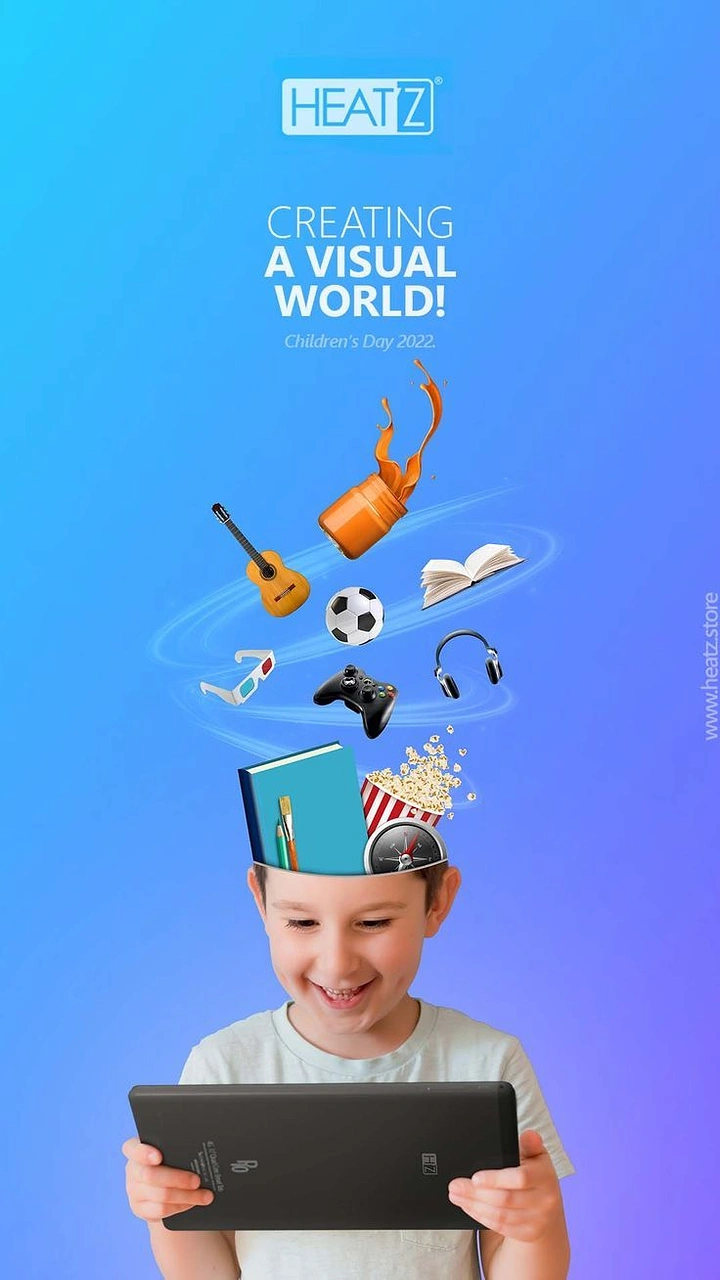 Online Courses & E-learning creative ad: Imagination emerges from child’s head