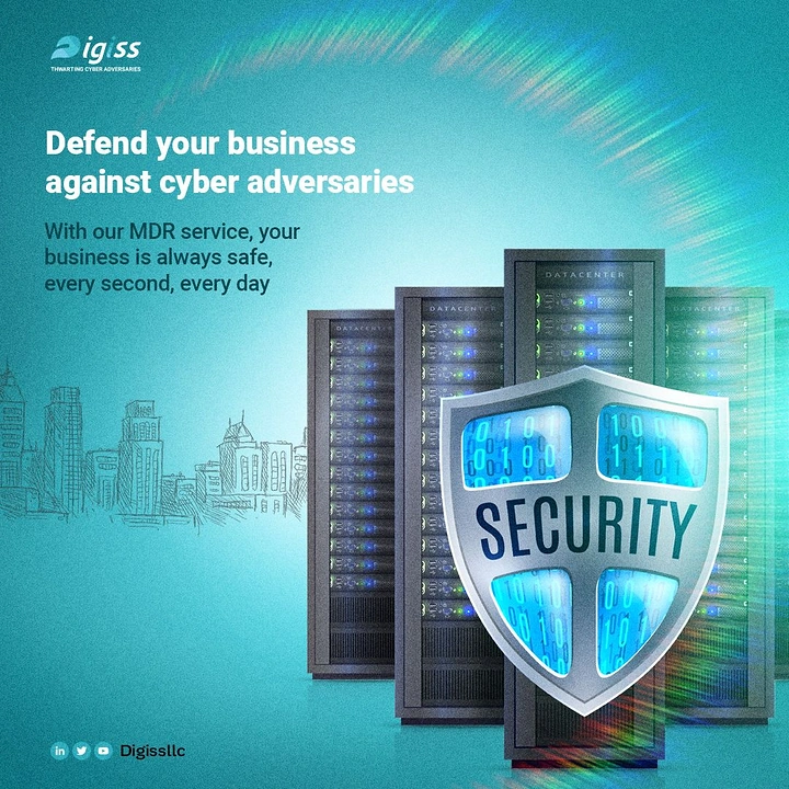 Cybersecurity Companies creative ad: Server rack transformed into security shield