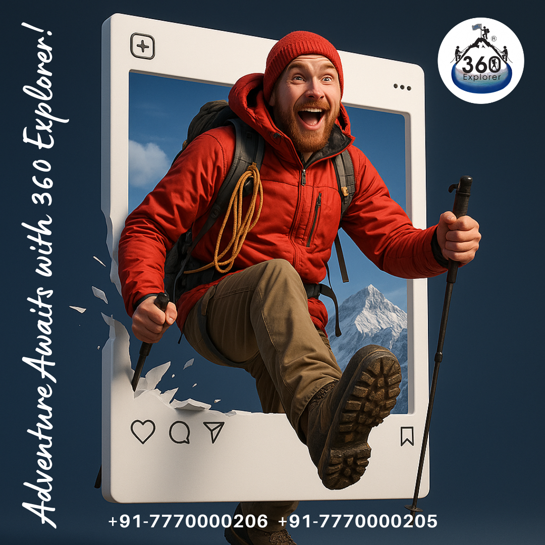 Instagram post: Explorer breaks through phone frame