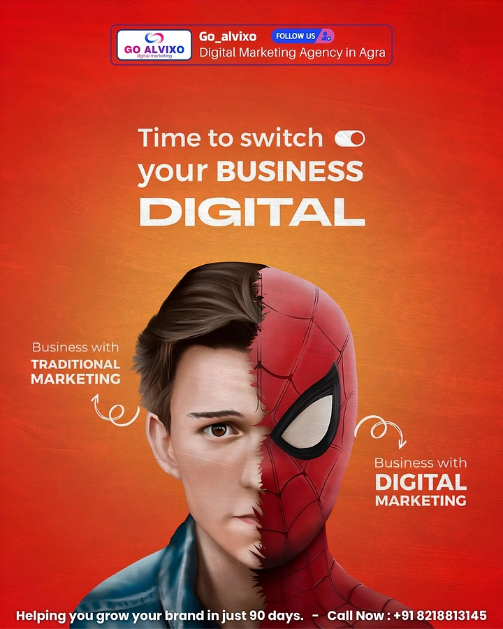 Agency creative ad: Half Peter Parker, half Spider-Man switch
