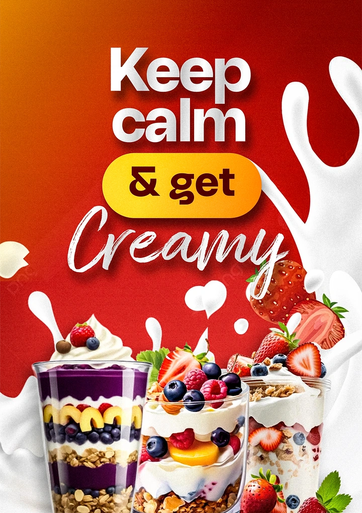 Dairy Brands creative ad: Witty 'Keep calm & get Creamy' pun
