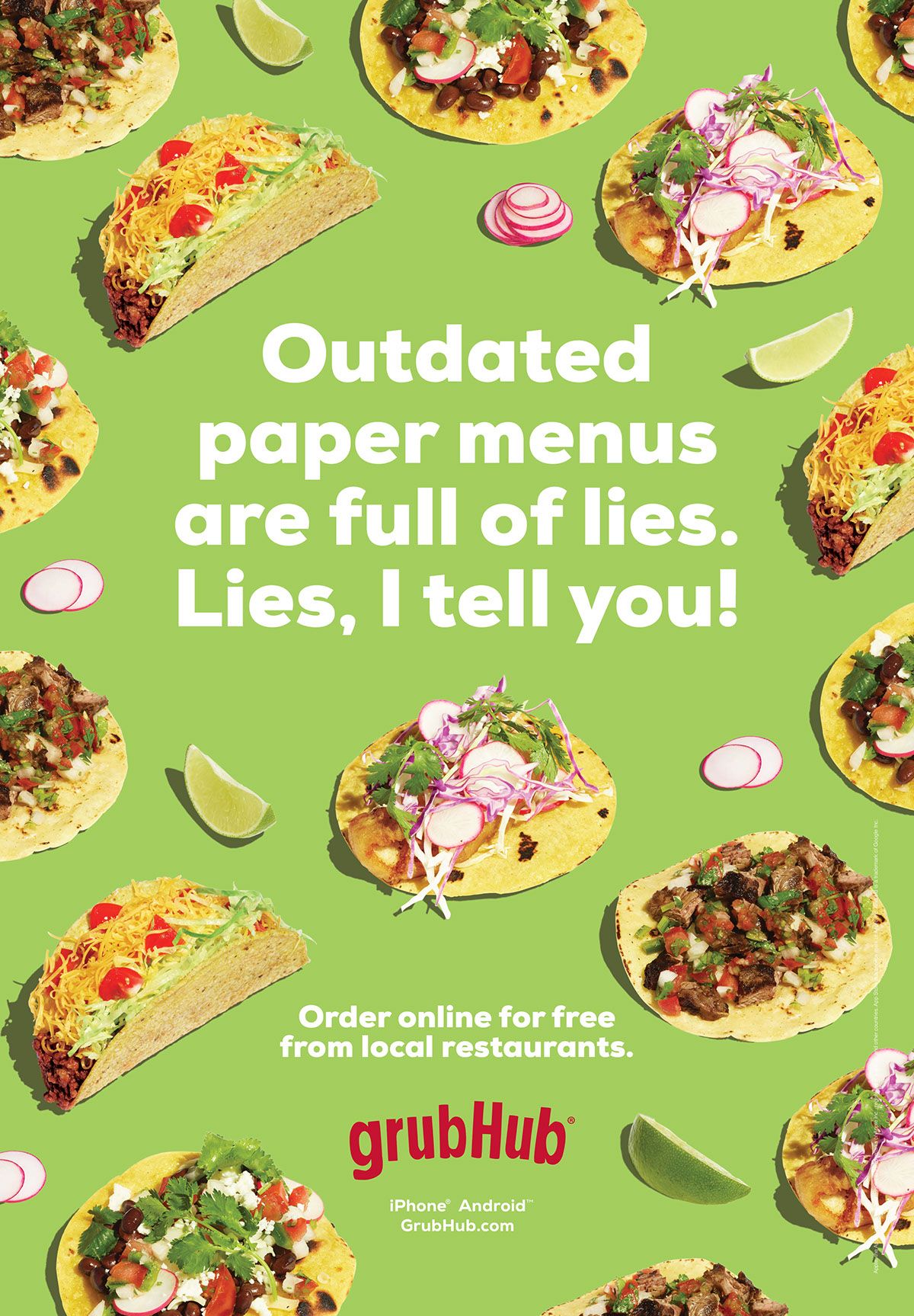 Story: Witty paper-menu replacement message